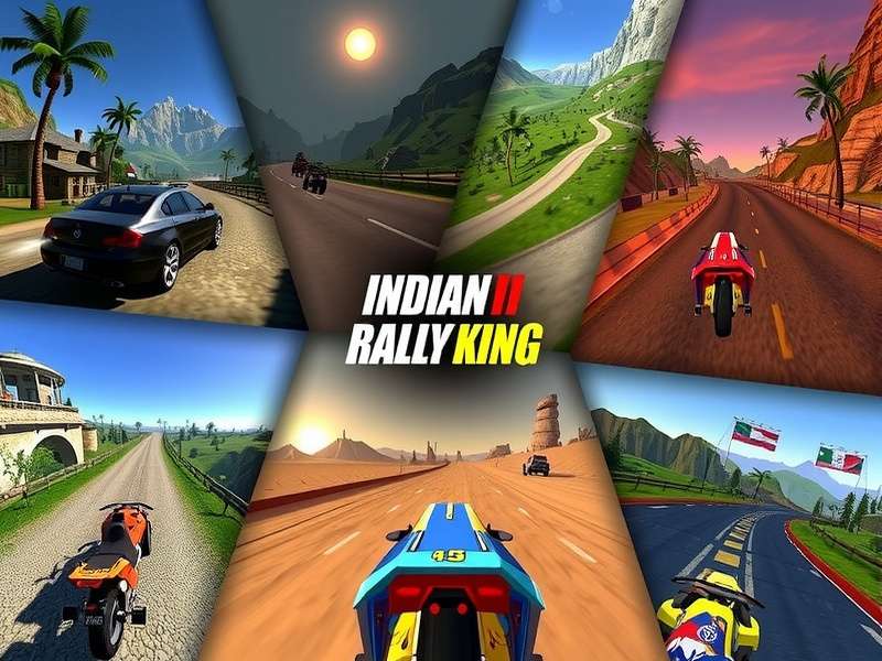 Indian Rally King Various Tracks Collage